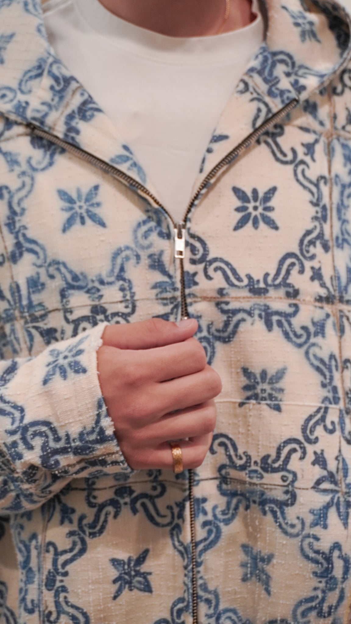 Portuguese Tiles Zip Up