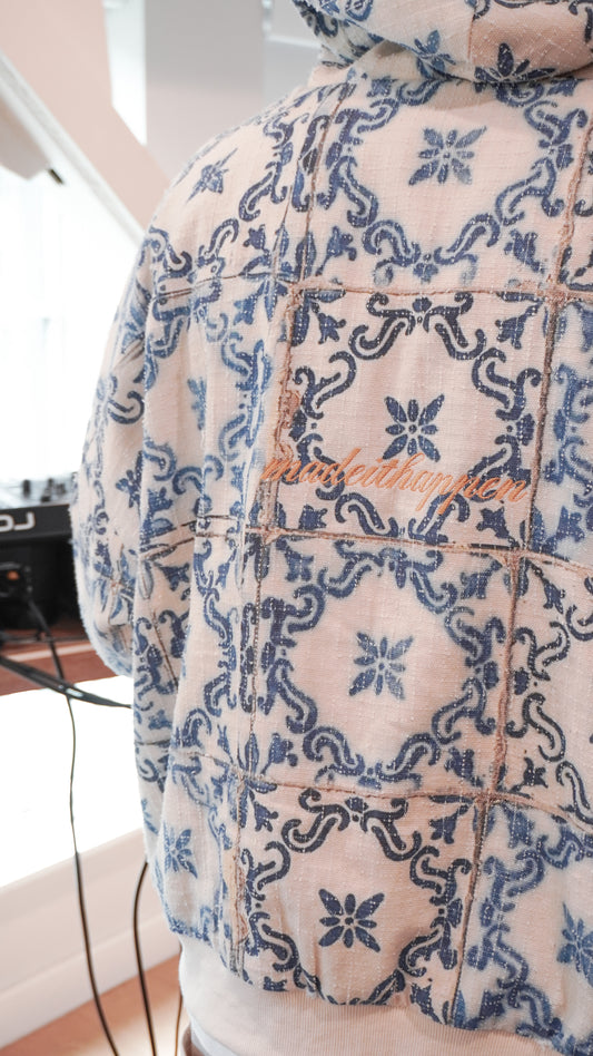 Portuguese Tiles Zip Up