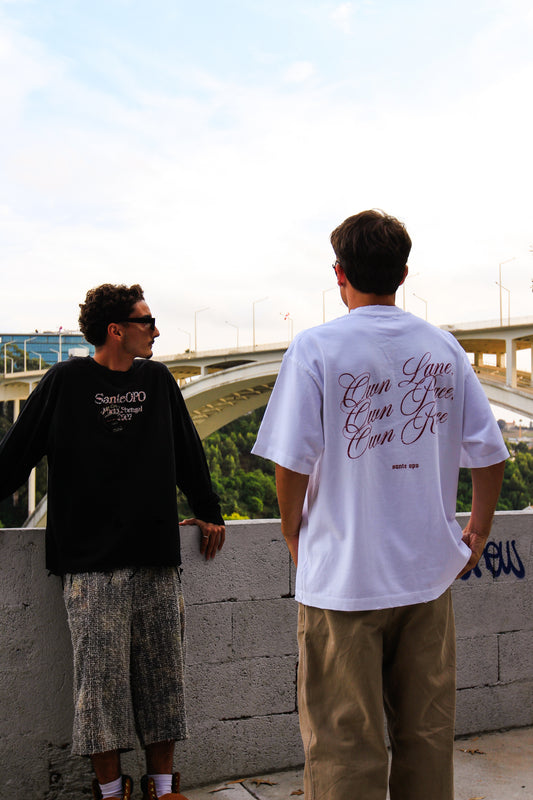 Own Lane,Own Pace,Own Race Tee - White